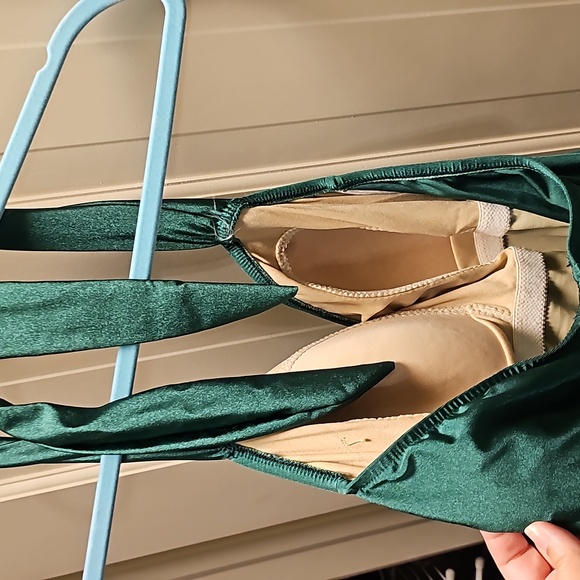 Modcloth emerald green bathing suit. - Picture 3 of 5